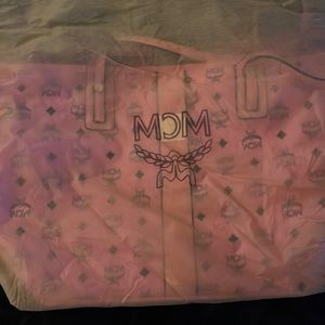 MCM large pink purse